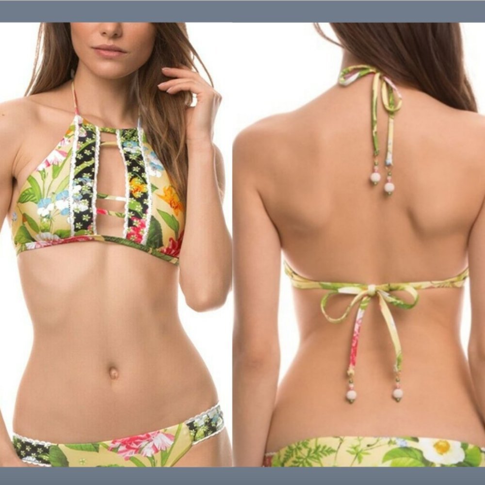 NWD $80 isabella Rose Sweet Surrender Halter Bikini Top [‎ Medium ]